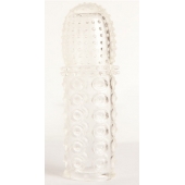 Прозрачная закрытая гелевая насадка - 13,5 см. - Toyfa Basic - в Химках купить с доставкой