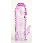 Фиолетовая насадка с коготком и шипами - 13 см. - Toyfa Basic - в Химках купить с доставкой