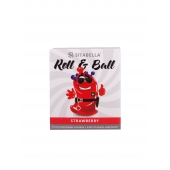 Стимулирующий презерватив-насадка Roll   Ball Strawberry - Sitabella - купить с доставкой в Химках