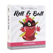 Стимулирующий презерватив-насадка Roll   Ball Raspberry - Sitabella - купить с доставкой в Химках