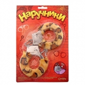 Металлические наручники с леопардовой плюшевой отделкой - Сима-Ленд - купить с доставкой в Химках