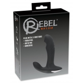 Черный вибромассажер простаты с функцией римминга Plug with Perineum Stimulator - 16,6 см. - Orion - в Химках купить с доставкой