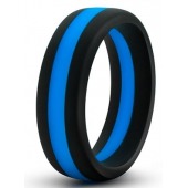 Черно-синее эрекционное кольцо Silicone Go Pro Cock Ring - Blush Novelties - в Химках купить с доставкой