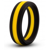 Черно-желтое силиконовое эрекционное кольцо Silicone Go Pro Cock Ring - Blush Novelties - в Химках купить с доставкой