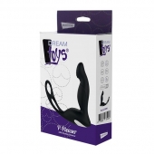 Черный вибромассажер простаты P-PLEASER W ERECTION ENHANCE - Dream Toys - в Химках купить с доставкой