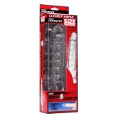 Прозразная закрытая насадка на пенис с поддержкой мошонки Clearly Ample Penis Enhancer - 22 см. - XR Brands - в Химках купить с доставкой