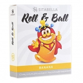 Стимулирующий презерватив-насадка Roll   Ball Banana - Sitabella - купить с доставкой в Химках