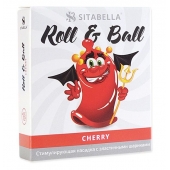 Стимулирующий презерватив-насадка Roll   Ball Cherry - Sitabella - купить с доставкой в Химках