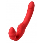 Красный безремневой страпон с вибрацией - ToyFa - купить с доставкой в Химках