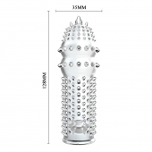 Закрытая прозрачная насадка Crystal sleeve - 14,2 см. - Erowoman-Eroman - в Химках купить с доставкой
