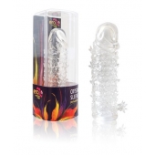Закрытая прозрачная рельефная насадка Crystal sleeve - 13 см. - Erowoman-Eroman - в Химках купить с доставкой