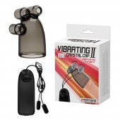 Дымчатая насадка-мастурбатор с вибрацией Vibrating Crystal Cap II - Baile - в Химках купить с доставкой