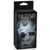 Черный кляп с дырочками Breathable Ball Gag - Pipedream - купить с доставкой в Химках