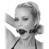 Черный кляп с дырочками Breathable Ball Gag - Pipedream - купить с доставкой в Химках
