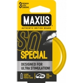 Презервативы с точками и рёбрами в железном кейсе MAXUS Special - 3 шт. - Maxus - купить с доставкой в Химках