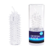 Закрытая рельефная насадка Crystal sleeve с усиками - 12 см. - Erowoman-Eroman - в Химках купить с доставкой