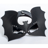 Черная кожаная маска на глаза  Летучая мышь - Sitabella - купить с доставкой в Химках