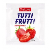 Пробник гель-смазки Tutti-frutti с земляничным вкусом - 4 гр. - Биоритм - купить с доставкой в Химках