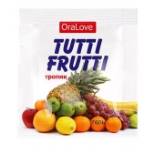 Пробник гель-смазки Tutti-frutti со вкусом тропических фруктов - 4 гр. - Биоритм - купить с доставкой в Химках