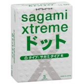 Презервативы Sagami Xtreme SUPER DOTS с точками - 3 шт. - Sagami - купить с доставкой в Химках