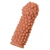 Телесная реалистичная насадка KOKOS Extreme Sleeve 08 с дополнительной стимуляцией - 12,7 см. - KOKOS - в Химках купить с доставкой