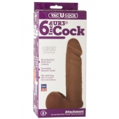 Насадка-мулат для трусиков Vac-U-Lock 6  ULTRASKYN Cock - 17,3 см. - Doc Johnson - купить с доставкой в Химках