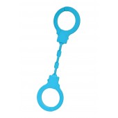 Голубые силиконовые наручники A-Toys без ключа - A-toys - купить с доставкой в Химках