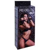 Черные кожаные наручники Naila - Rebelts - купить с доставкой в Химках