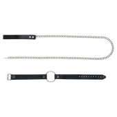 Черный поводок и чокер с кольцом Rada - Rebelts - купить с доставкой в Химках