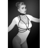 Черная упряжь на грудь Julia - Bijoux Pour Toi - купить с доставкой в Химках