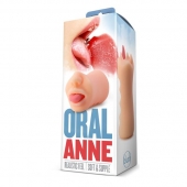 Телесный мастурбатор-ротик с язычком Oral Anne - Blush Novelties - в Химках купить с доставкой