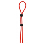 Красное лассо на пенис с двумя бусинами STRETCHY LASSO CAGE - Dream Toys - в Химках купить с доставкой