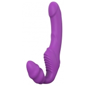 Фиолетовый безремневой вибрострапон DOUBLE DIPPER - Dream Toys - купить с доставкой в Химках