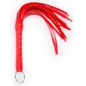 Красная плеть с рукоятью в оплетке - 28 см. - Notabu - купить с доставкой в Химках