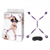 Фиолетовый набор фиксаций на кровати Classic Bedspreader - Lux Fetish - купить с доставкой в Химках