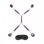 Фиолетовый набор фиксаций на кровати Classic Bedspreader - Lux Fetish - купить с доставкой в Химках
