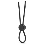 Черное силиконовое лассо на пенис SILICONE LOOP COCK RING - Blush Novelties - в Химках купить с доставкой