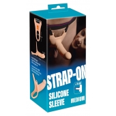 Силиконовый полый страпон на ремнях Silicone Strap-on - 16 см. - Orion - купить с доставкой в Химках