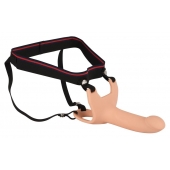 Силиконовый полый страпон на ремнях Silicone Strap-on - 16 см. - Orion - купить с доставкой в Химках
