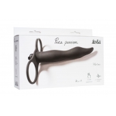 Черная вибронасадка для двойного проникновения Flirtini - 15,9 см. - Lola Games - купить с доставкой в Химках