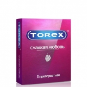 Презервативы Torex  Сладкая любовь  с ароматом клубники - 3 шт. - Torex - купить с доставкой в Химках