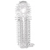 Закрытая прозрачная насадка на пенис с шипиками Nubby Sleeve - 14,5 см. - Chisa - в Химках купить с доставкой