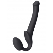 Черный безремневой страпон Silicone Bendable Strap-On S - Strap-on-me - купить с доставкой в Химках