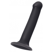 Черный фаллос на присоске Silicone Bendable Dildo M - 18 см. - Strap-on-me - купить с доставкой в Химках