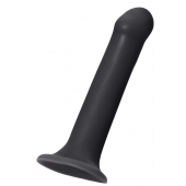 Черный фаллос на присоске Silicone Bendable Dildo L - 19 см. - Strap-on-me - купить с доставкой в Химках