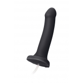 Черный фаллос с имитацией эякуляции Silicon Cum Dildo L - 19,6 см. - Strap-on-me - купить с доставкой в Химках
