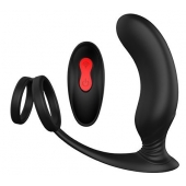 Черный массажер простаты REMOTE P-PLEASER - Dream Toys - в Химках купить с доставкой