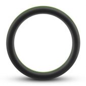 Черно-зеленое эрекционное кольцо Silicone Go Pro Cock Ring - Blush Novelties - в Химках купить с доставкой