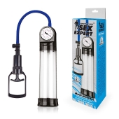 Прозрачная вакуумная помпа Sex Expert с манометром - Sex Expert - в Химках купить с доставкой