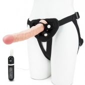 Регулируемые трусики с вибрирующей насадкой - 21 см. - Lux Fetish - купить с доставкой в Химках